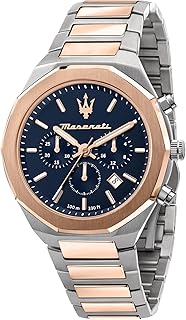 مازيراتي ساعة ستايل 3 عقارب | عرض التاريخ | كرونوغراف انالوج بمينا ازرق للرجال - R8873642002