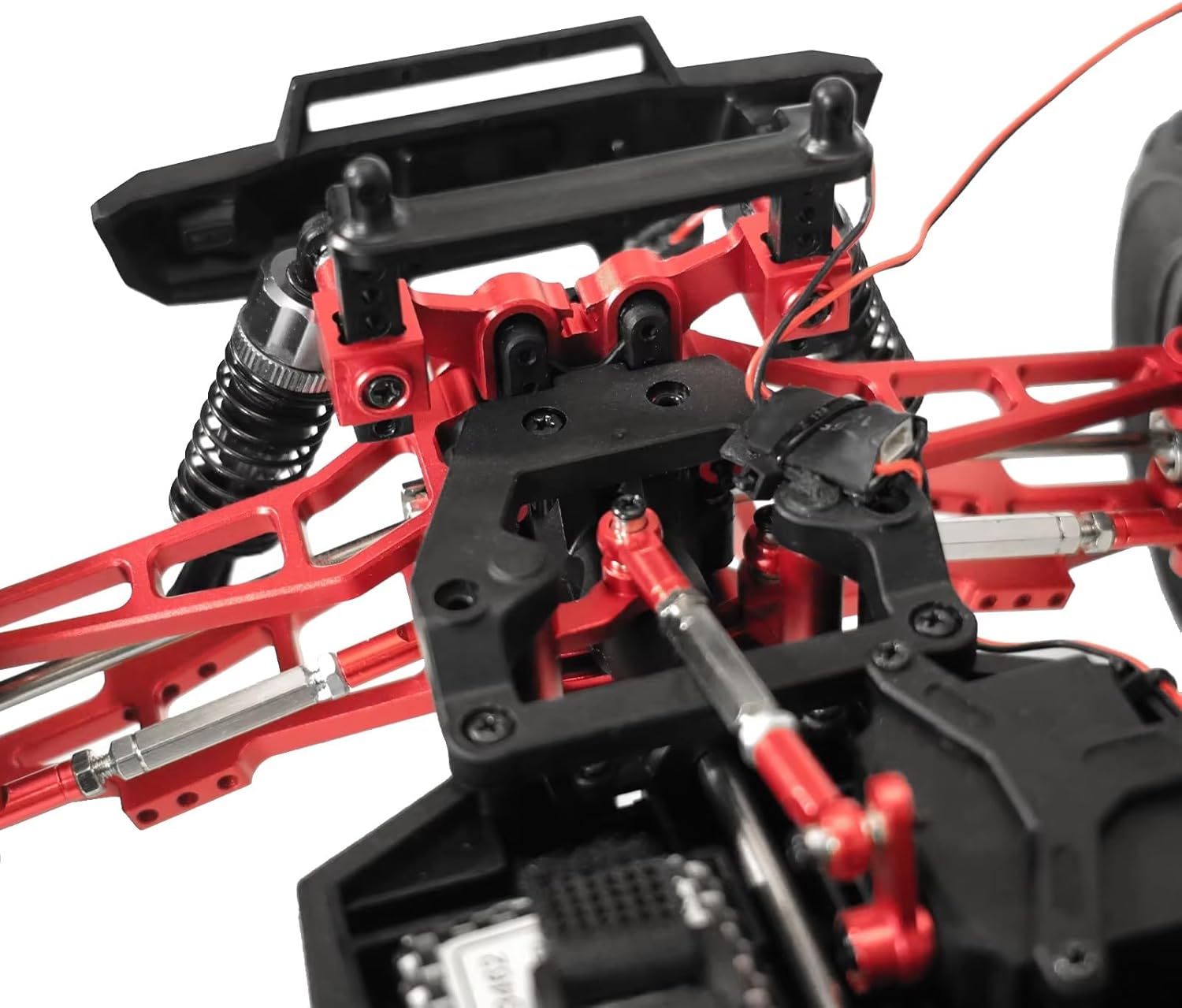 Rc Cars Upgrade Parts For HBX 901 903 905 For 901A 903A 905A Metal Suspension Bracket Butterfly Frame 90104 RC Car Upgrade And Accessories(Red)