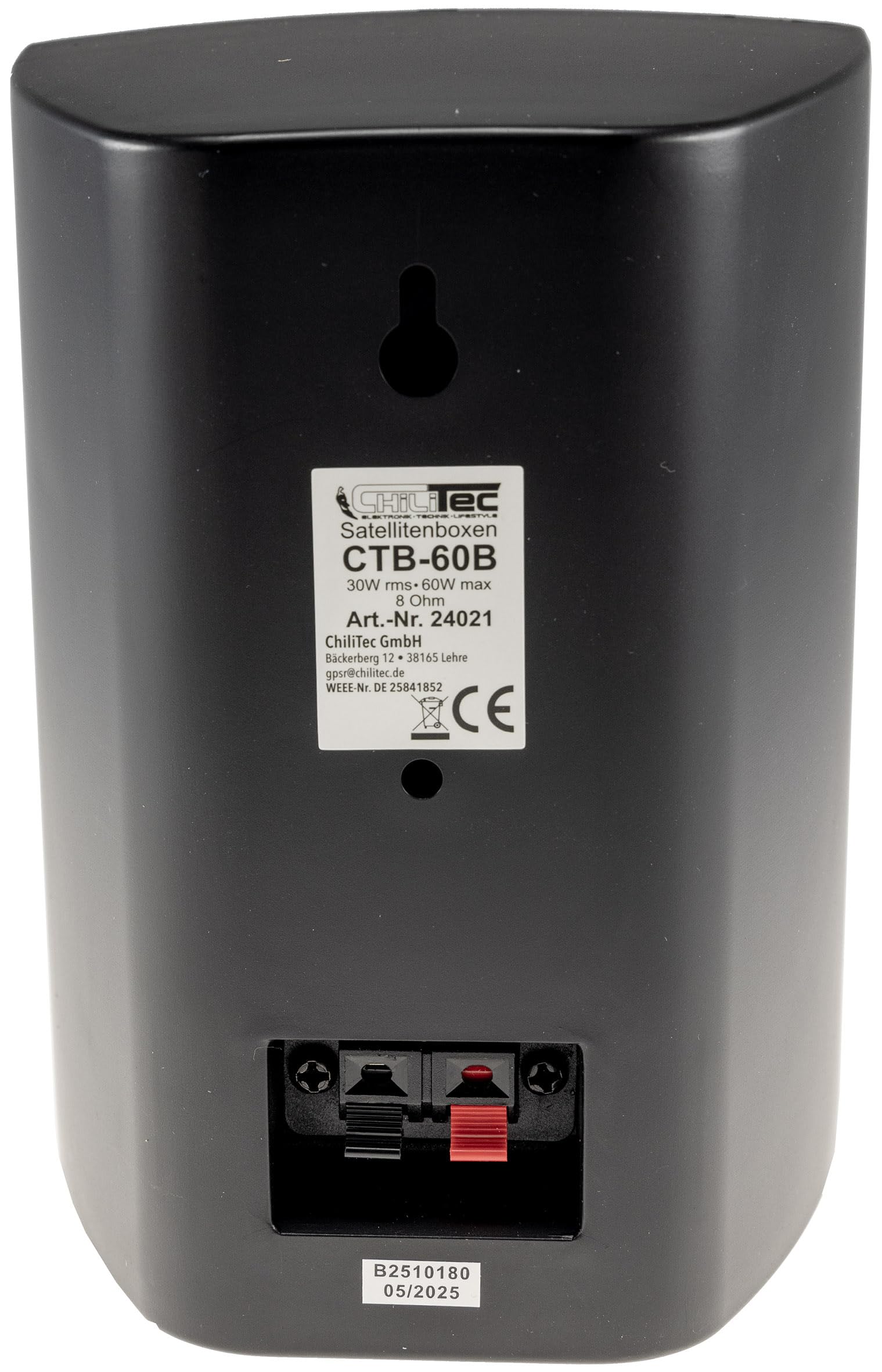 ChiliTec Paire d'enceintes 2 Voies pour chaîne stéréo Hi-FI Home cinéma 60 Watts 8 ohms