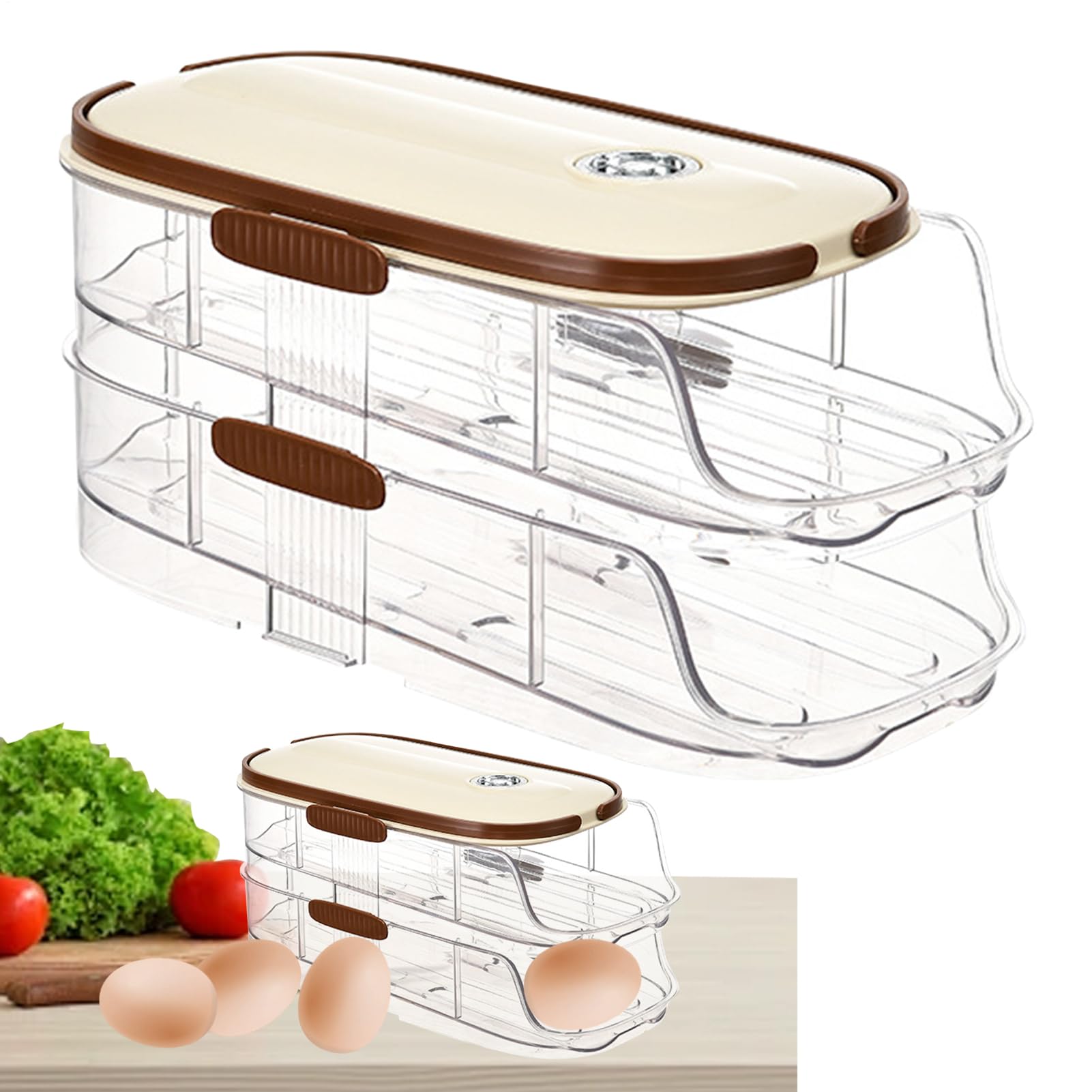 Rangement des œufs dans la porte latérale du frigo gain de place