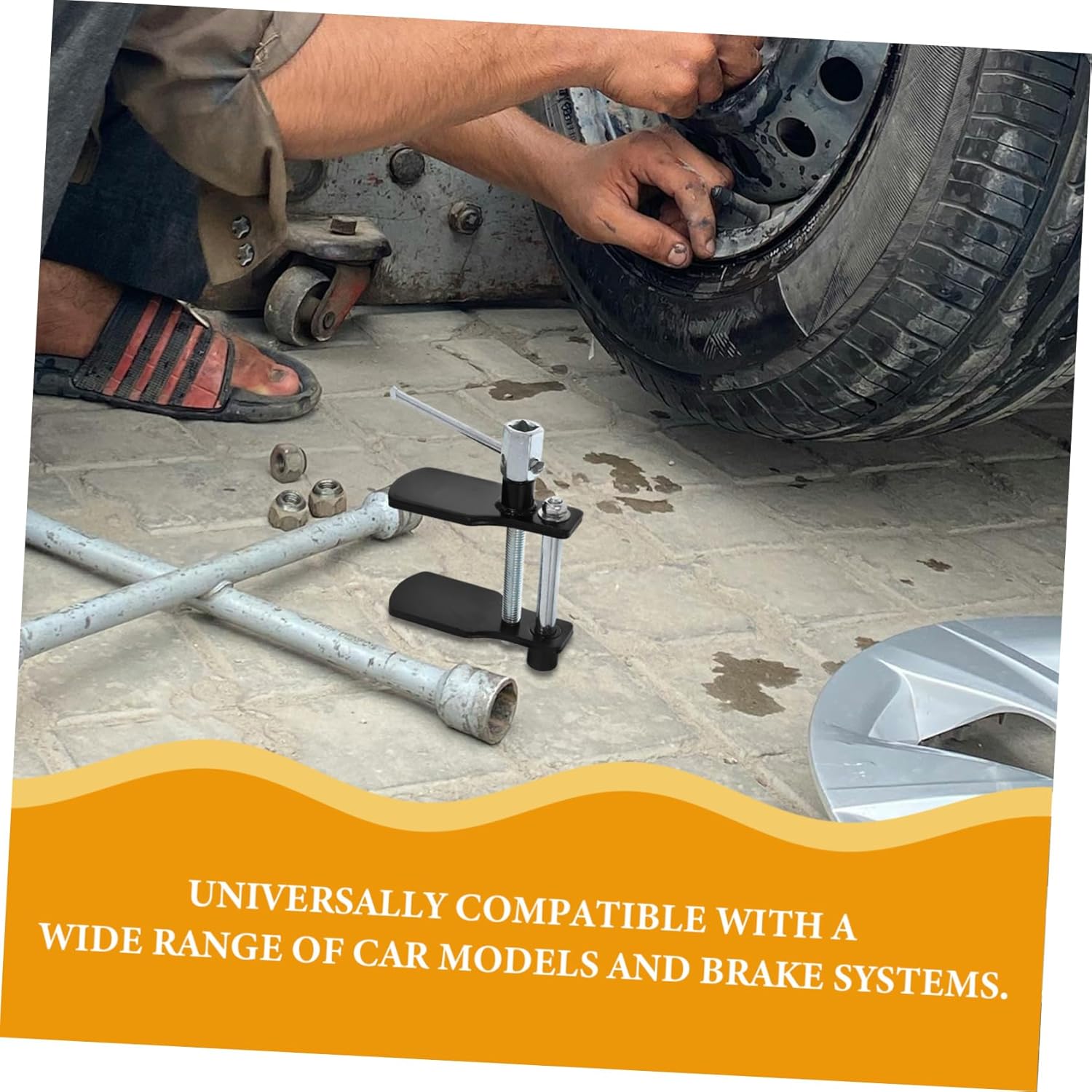Caliper Piston Compressor Tool for Brake Pad Replacement Brake Caliper Spreader Compatible Various Car Models