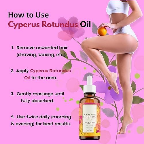 Miniatura 6 de Natural Cyperus Rotundus Oil for Hair Removal, Cyperus Rotundus Oil 60ml, Reduces Unwanted Hair Growth, Moisturizing & Soothing CyperusOil for