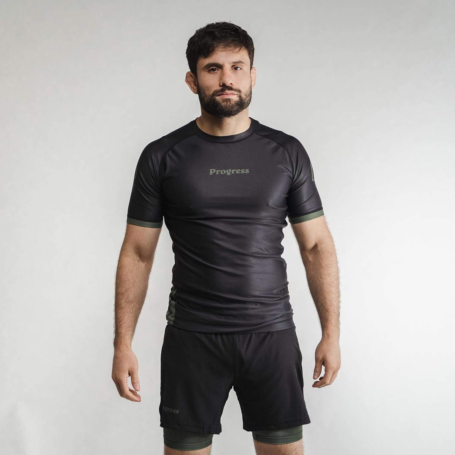 Progress Jiu Jitsu Academy Short Sleeve Rashguard | Comfortable & Durable BJJ Rash Guard | Flexible Rash Guard for Grappling