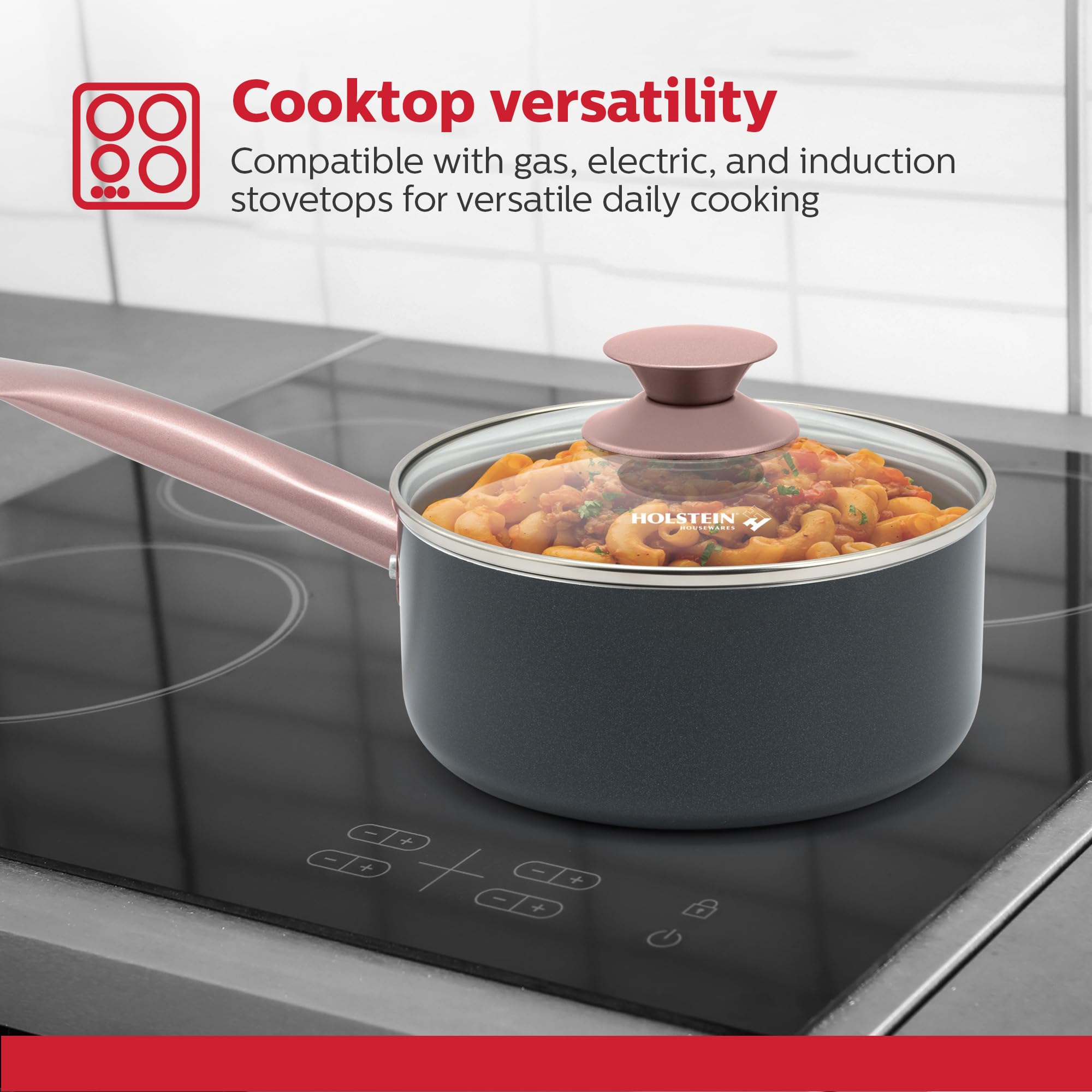 Holstein 2.5QT Ceramic Saucepan - Nonstick & Stylish -5 Holstein 2.5QT Ceramic Saucepan - Nonstick & Stylish -5
