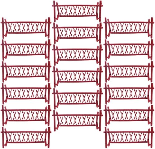 Toyvian 25 piezas de valla en miniatura de plástico, valla decorativa para manualidades, casa de muñecas, jardín, bonsái, terrario, suministros de