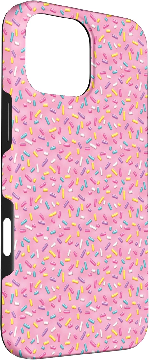 iPhone 16 Pro Max Cute Colorful Ice Cream Sprinkles Dessert Pattern Case