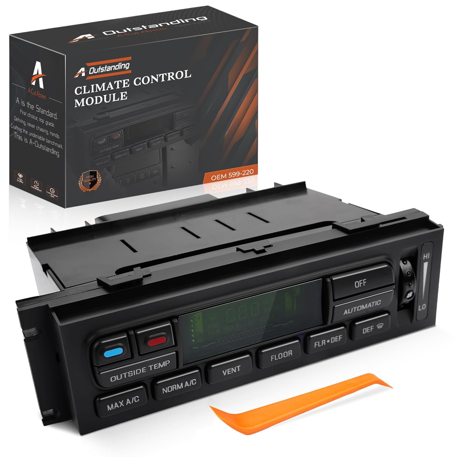 Heater Climate Control Panel Module Compatible with Ford Grand Marquis 2003-2004 & Mercury Grand Marquis 2003-2011 Marauder 2003-2004, Without Rear Defrost Replace# 599-220