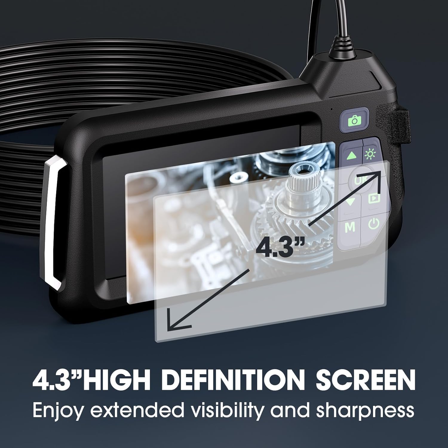 Endoscope Camera with Light,Triple Lens 1080P HD Borescope,16.4ft/5M Cable,2MP IP67 Waterproof Inspection Camera,2600mAh Battery,8GB Storage (M60-3lens-8GB-5M)
