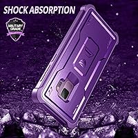 Vista 6 de Dexnor Funda para Samsung Galaxy S9, [Protector de pantalla y soporte integrados] Protección de grado militar resistente a prueba de golpes