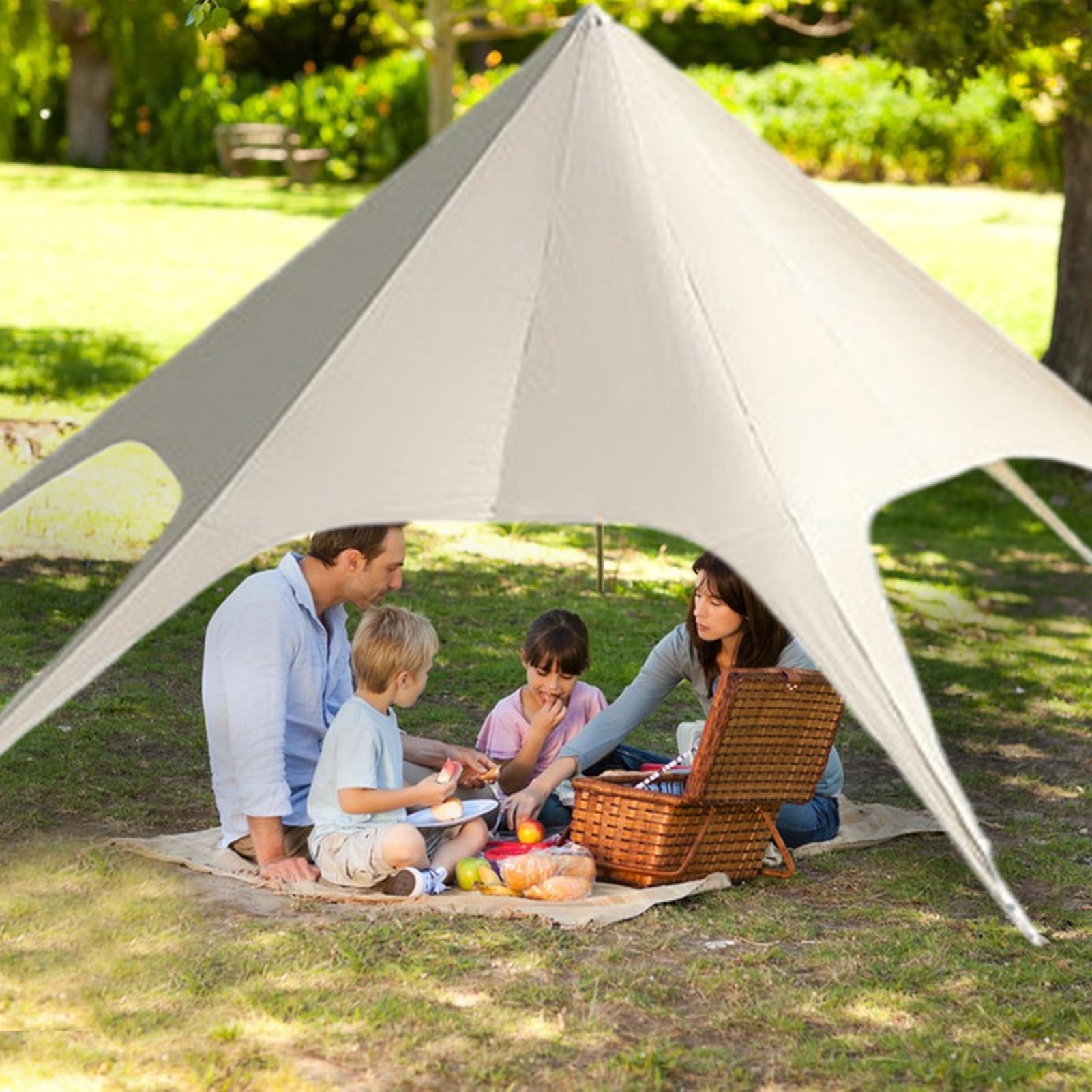 Toldo de Camping Refugios para Senderismo con Protección UV para Sombra | Resistentes al Rasgado para Actividades al Aire Libre como Mochilero Pesca Viajes Picnic