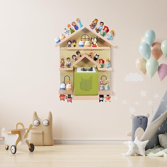 Givilio Tonie Shelf for Toniebox - Toniebox Storage for All Your Tonie Accessories toniebox Characters and toniebox Figures, Toniebox Organizer, Tonie Shelf(Grey)