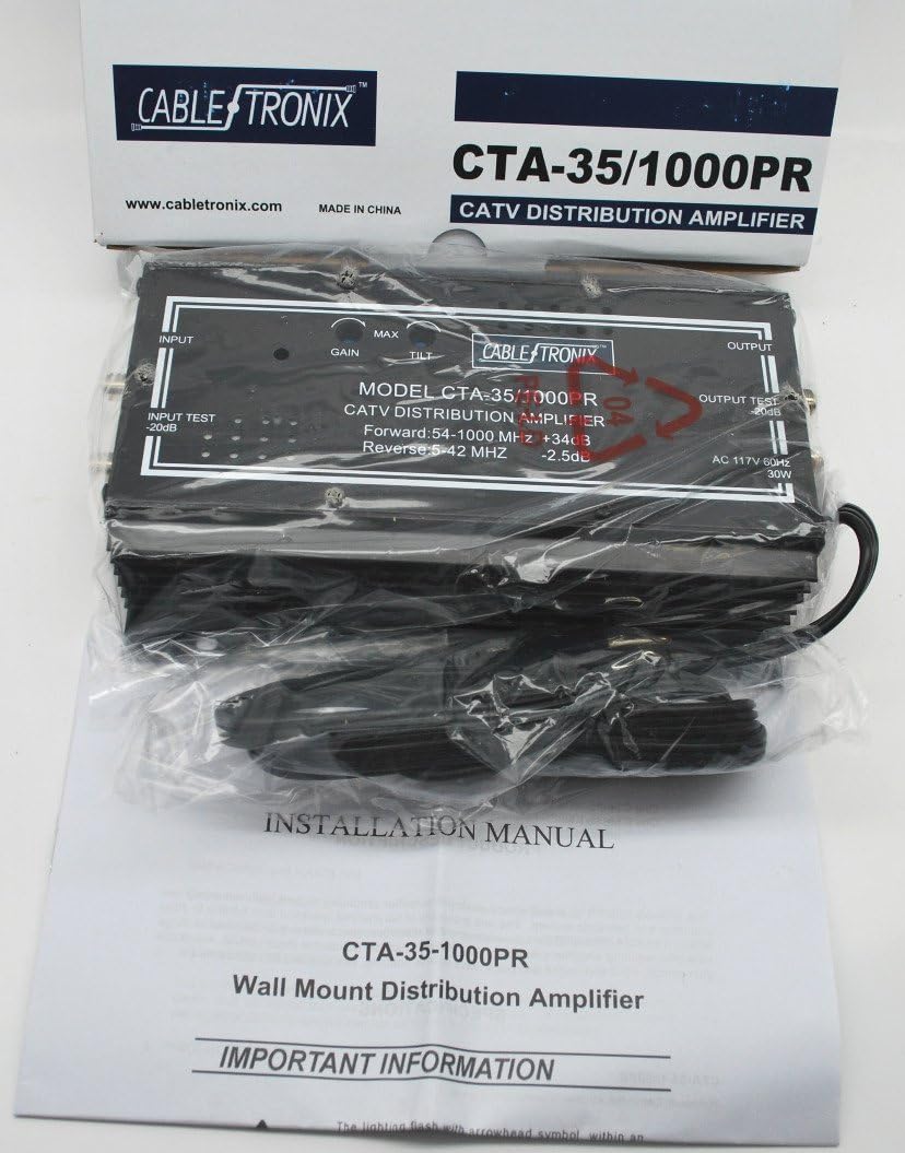 CABLETRONIXCATV HEADEND AMPLIFIER 35db GAIN CTA35/1000PR 1000MHz PASSIVE RETURN CTA-30/550 54-550MHZ