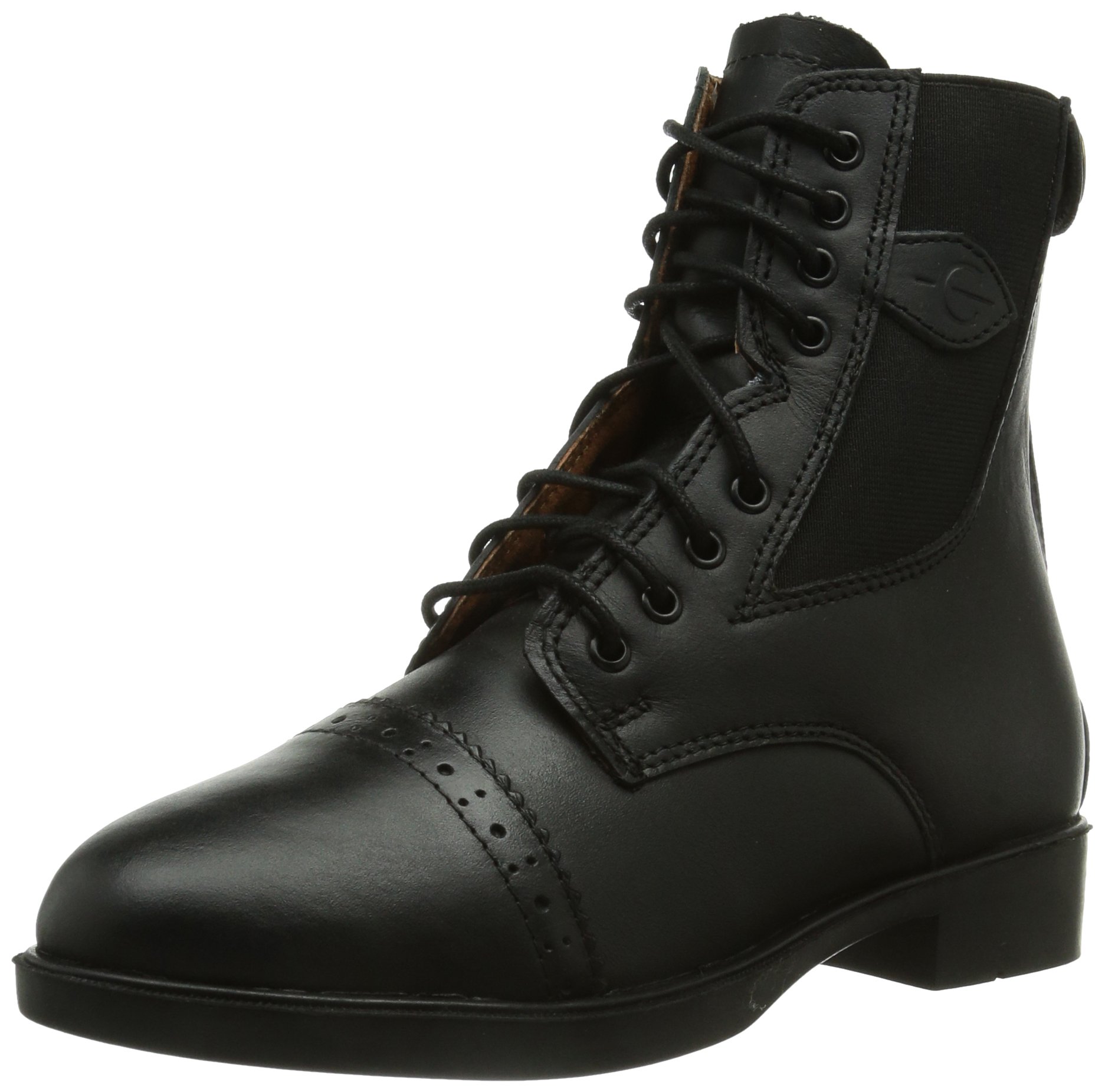 Kerbl Mixte Enfant Bottines D'équitation Monaco En Cuir Lisse, Noir, 35 EU