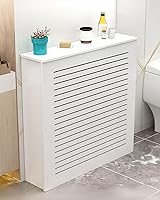 Aigoss Modern Radiator Cover Heater Cabinet - Louvered Wooden Shelf for Steam Wall Heaters, Hides Pipes, Boosts Efficiency (20x24x8")