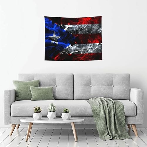 Miniatura 6 de LIICHEES Tapiz de pared con bandera de humo de Puerto Rico de 29 x 37 pulgadas para colgar en la pared para dormitorio, sala de estar, dormitorio,