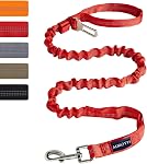 AUROTH Heavy Duty Bungee Dog Leash for Medium Large Breed Dogs, No Pull Leashes for Shock Absorption with Car Seat Belt, 2 Padded Handles 4.5FT 6FT Training Dog Leash
