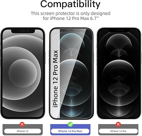 Miniatura 150 de NEW'C - Paquete de 3 protectores de pantalla para iPhone 14, iPhone 13, iPhone 13 Pro (6.1 pulgadas), protección mejorada de vidrio templado