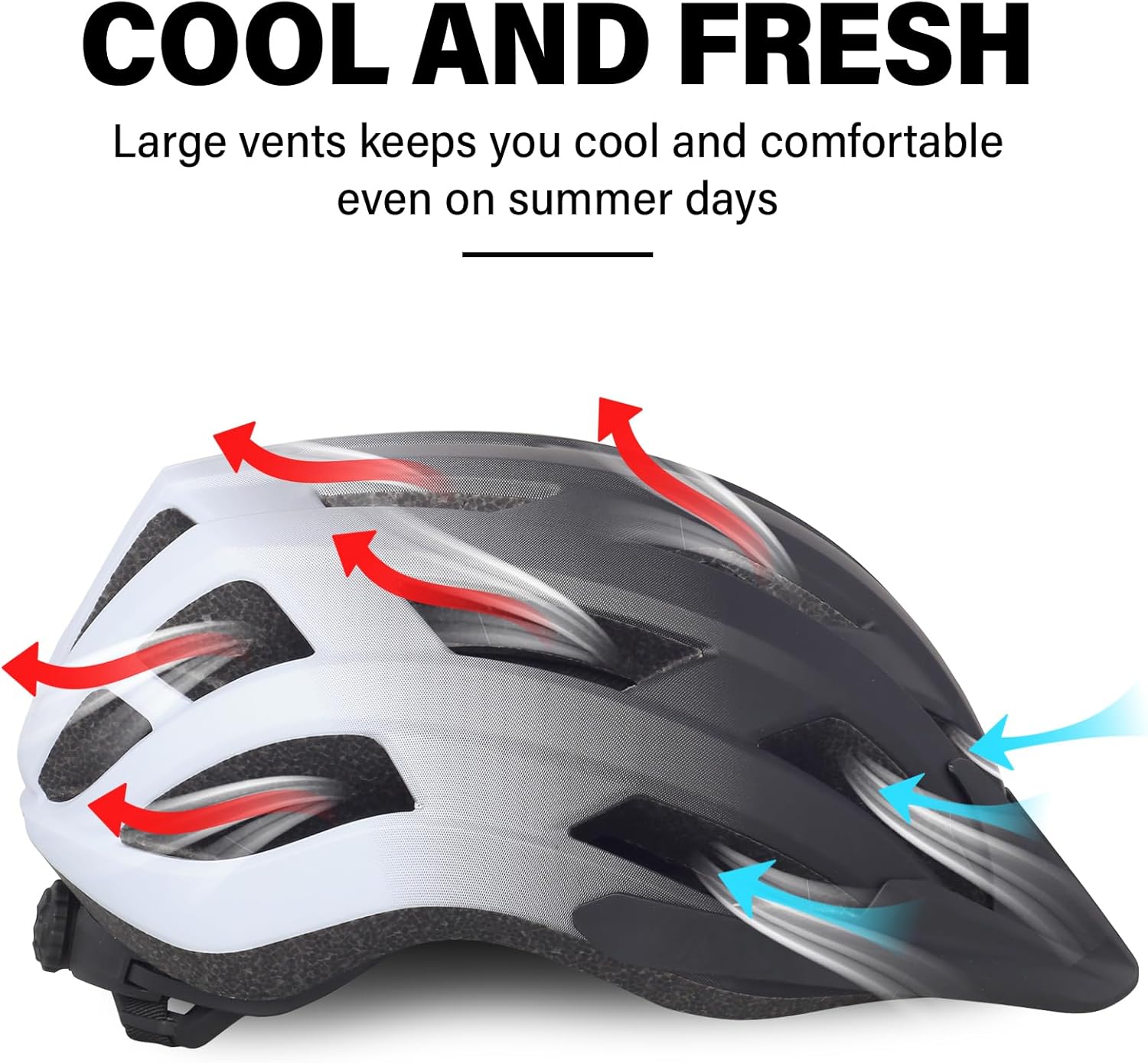 Bike Helmet for Adults Women Men Youth Kids, Lightweight Mountain Road Bicycle Cycling Helmets with Adjustable Dial & Removable Visor