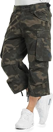 Brandit Mens Industry Vintage 3/4 Shorts Black
