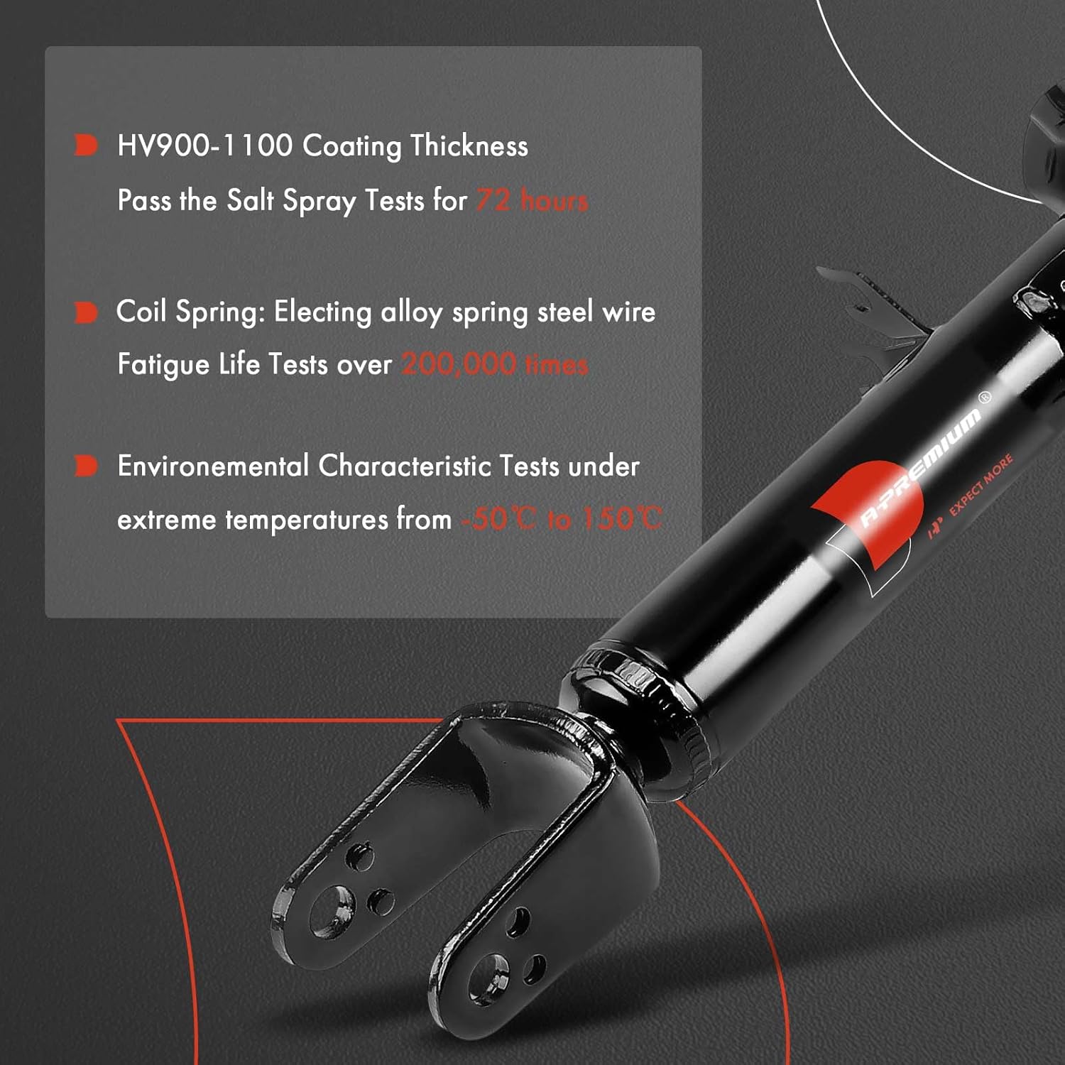 A-Premium Front Pair (2) Strut Assembly Compatible with Infiniti M35 2006-2007, Driver and Passenger Side