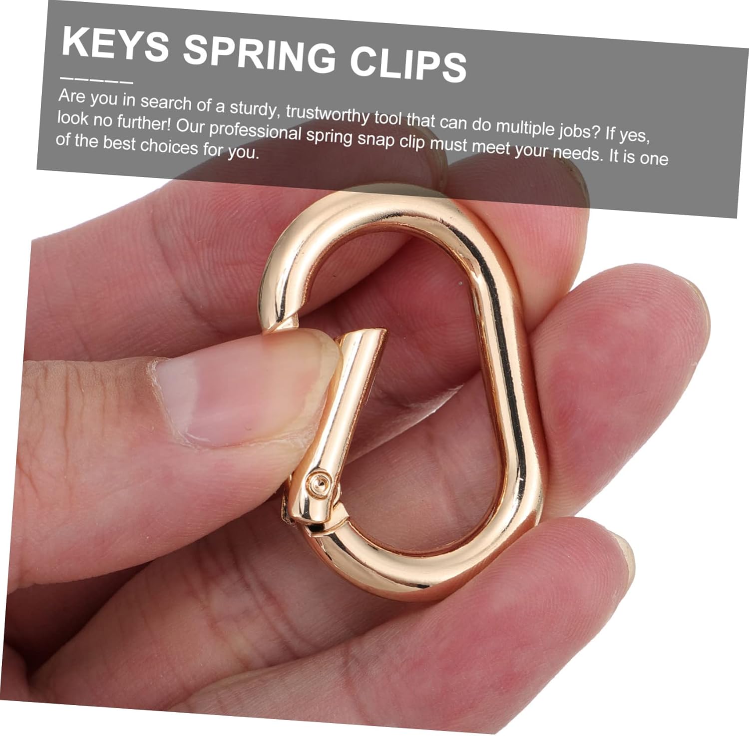 6pcs Alloy Snap Hooks Durable Spring Clips for Keychains Dog Collars and DIY Projects Heavy-Duty Easy to Use Lightweight Clips for Secure Attachment