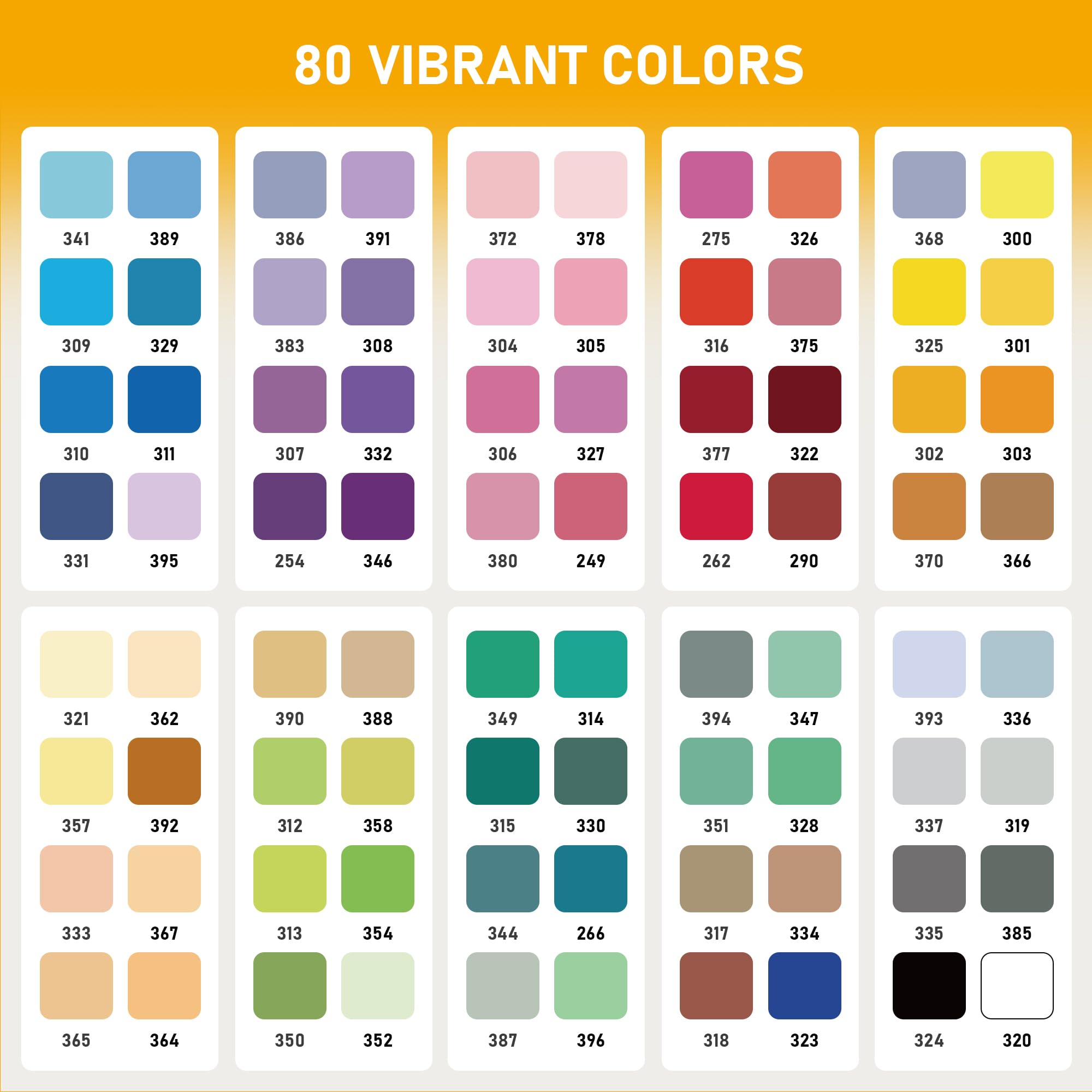 TrendGate 80 Couleurs Feutre Acrylique, Utilisation Multi-surface