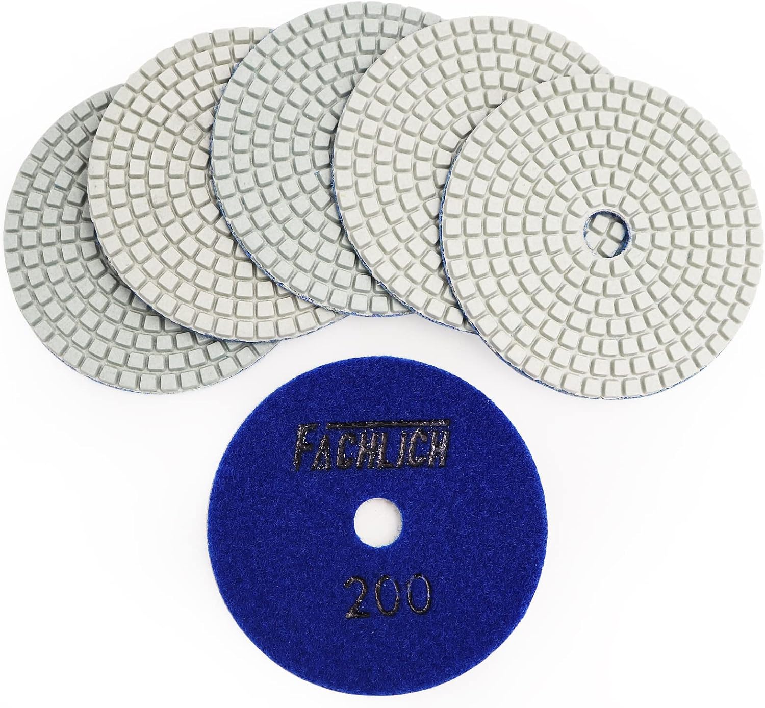 Wet Diamond Polishing Pads,4 inch 12pcs/set Mixed Grits for Granite,Marble,Quartz Stone Countertop,Sanding Grinder or Polisher Pads