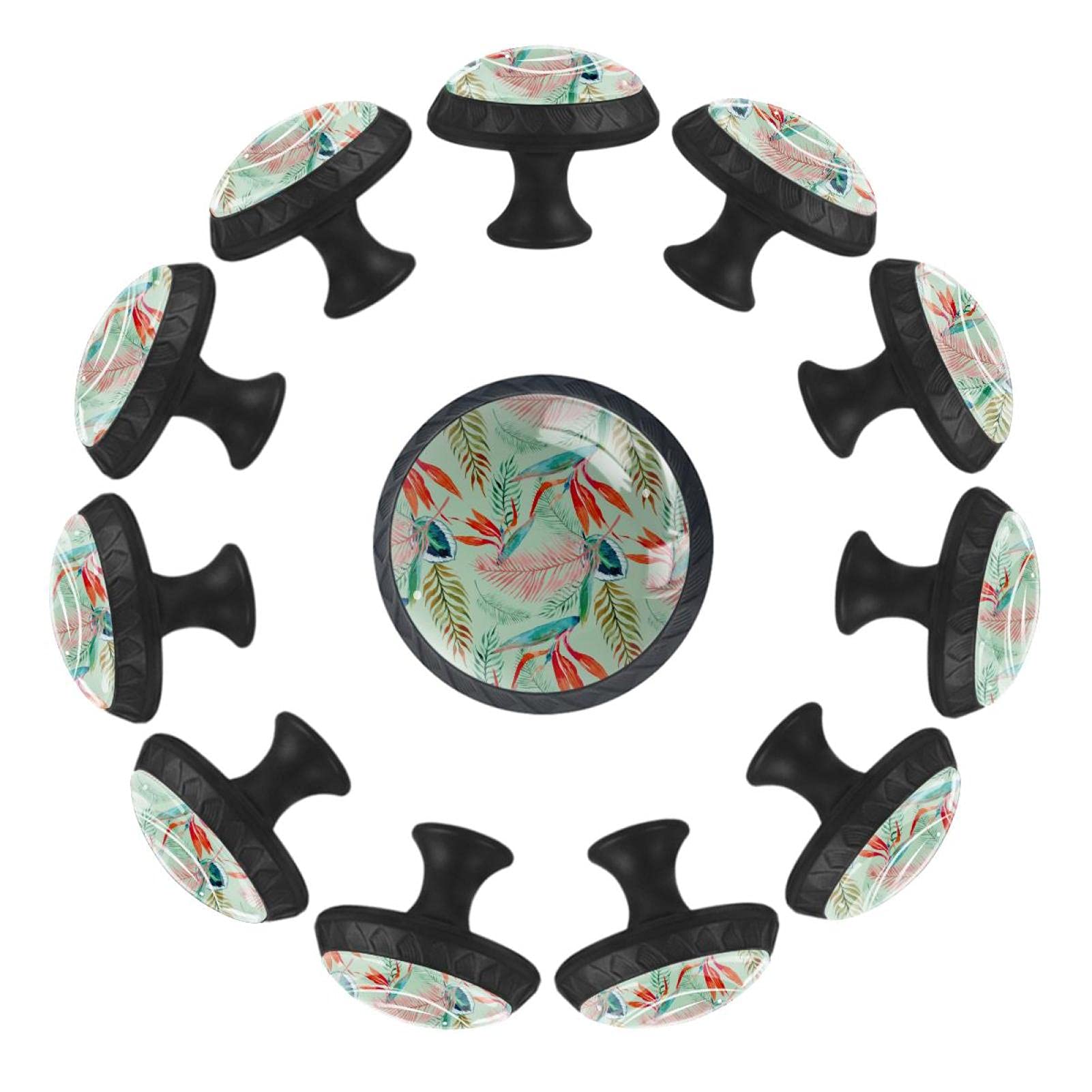 Boutons de tiroir aquarelle tropicale pour relooker facilement une commode unie