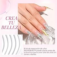 Vista 5 de AZUREBEAUTY Kit de reparación de uñas de cristal transparente para uñas fracturadas y débiles, solución ideal de emergencia, fácil de arreglar