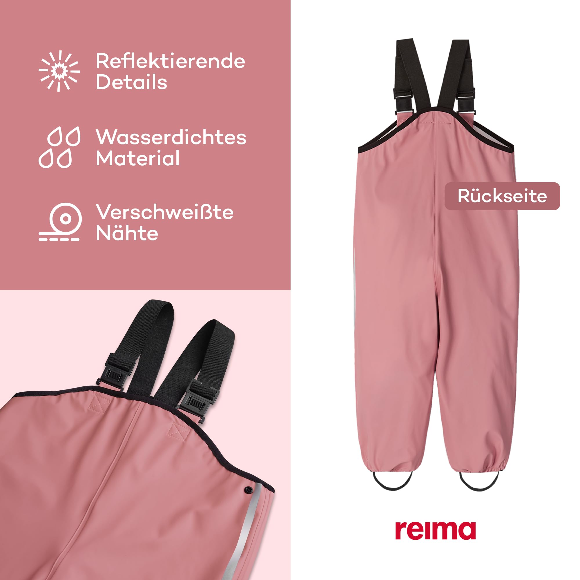 Reima Lammikko Regenhose Kinder pink