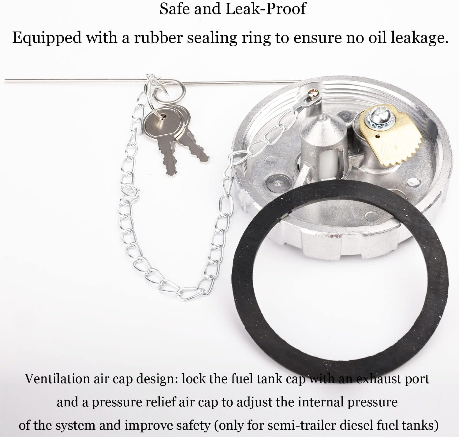 Buy Locking Diesel Fuel Cap, for 3 1/2 Turn 5.5 TPI Vented Semi Truck