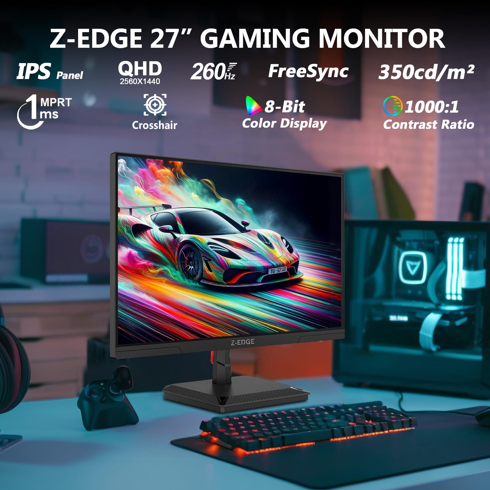 Monitor Gaming Z-Edge 27 Pollici 260 Hz QHD - Dettaglio