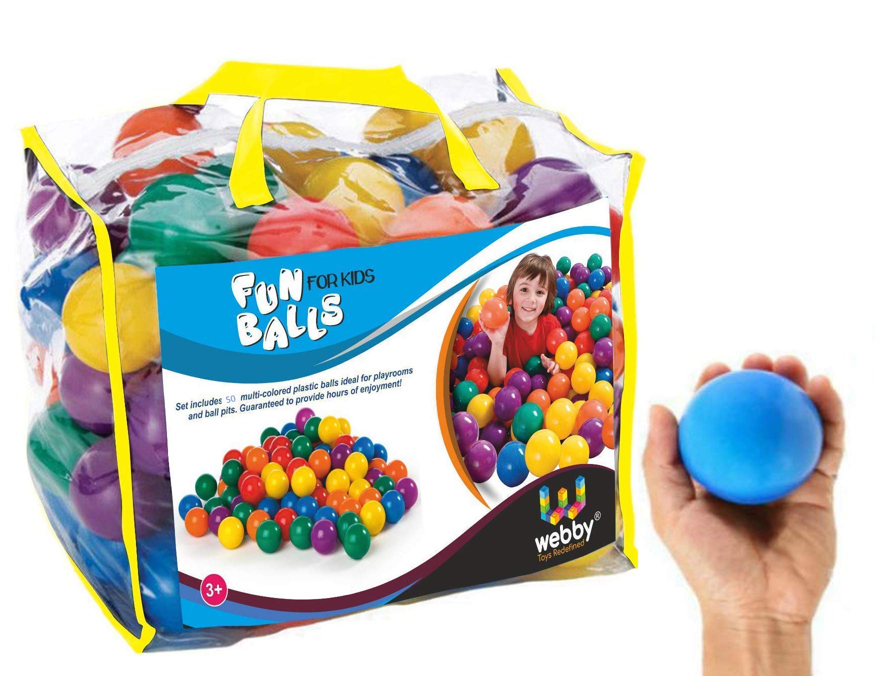 Webby Colourful Kids Pool Fun Balls(7CM), Set of 50 (B07VWR9BRF) Amazon Price History, Amazon Price Tracker