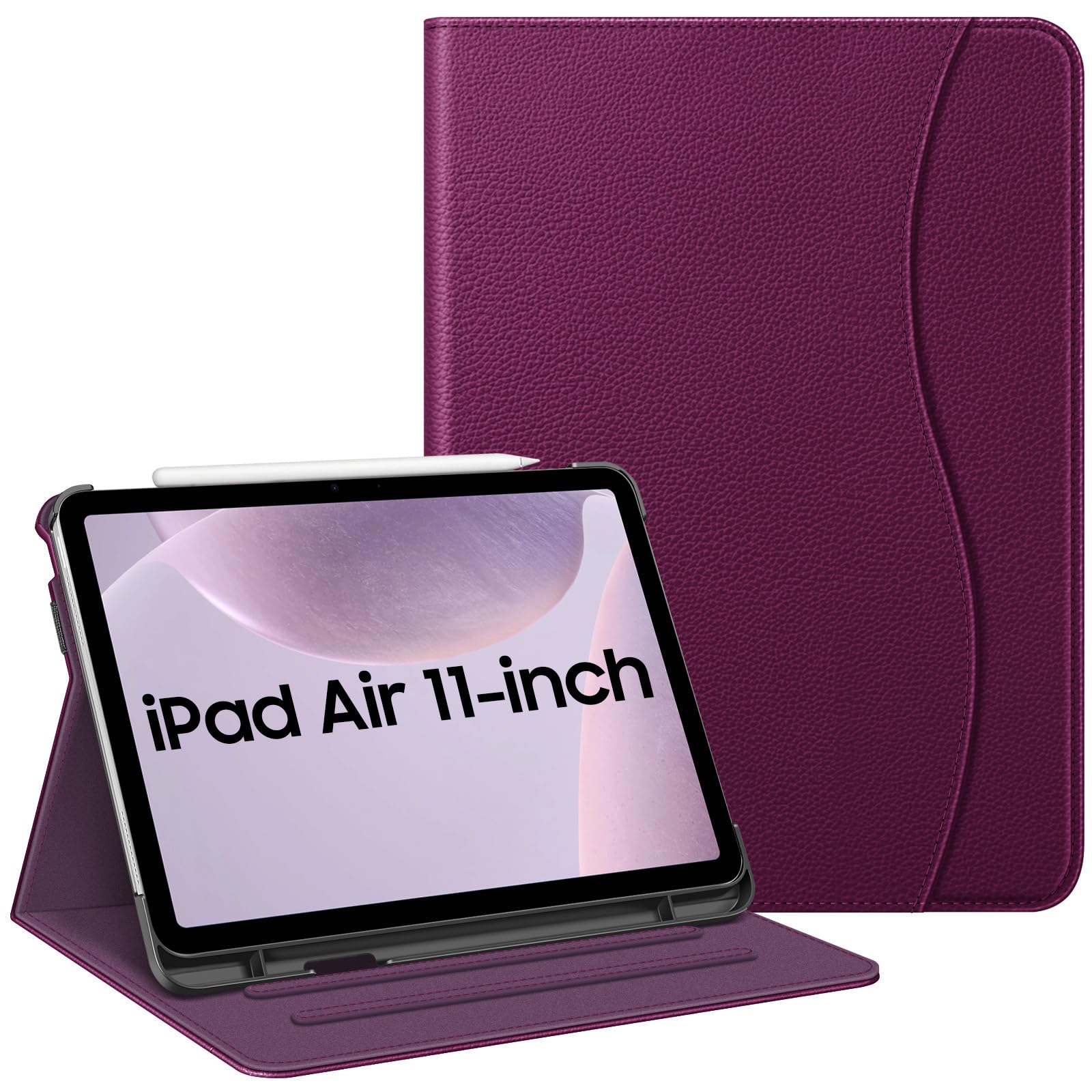 FINTIE Case for iPad Air 11 Inch M4 (2026)/M3 (2025)/M2 (2024), iPad Air 5th Generation (2022) 10.9 Inch - [Multi-Angle ] Folio Stand Protective Cover with Pencil Holder & Pocket, Sky Blue