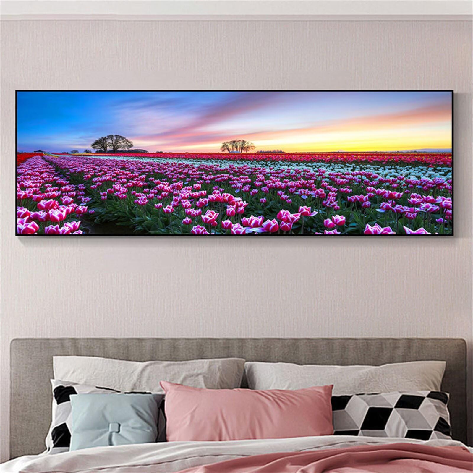 Peinture Diamant Adulte Fleur pour Décoration Murale Salon et Chambre