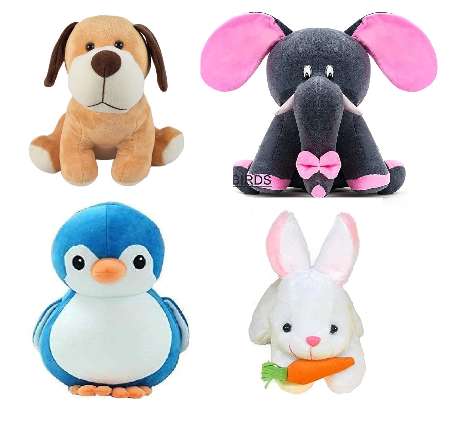 odinbirds Combo of 4 Animals Soft Toy Kids (Baby) for Playing Soft Toy Dog Elephant Penguin & Rabbit .All Best Stuff Toys for Kids (Enjoy) Playing Birthday Gift (30cm) (B09SJ3SXVY) Amazon Price History, Amazon Price Tracker