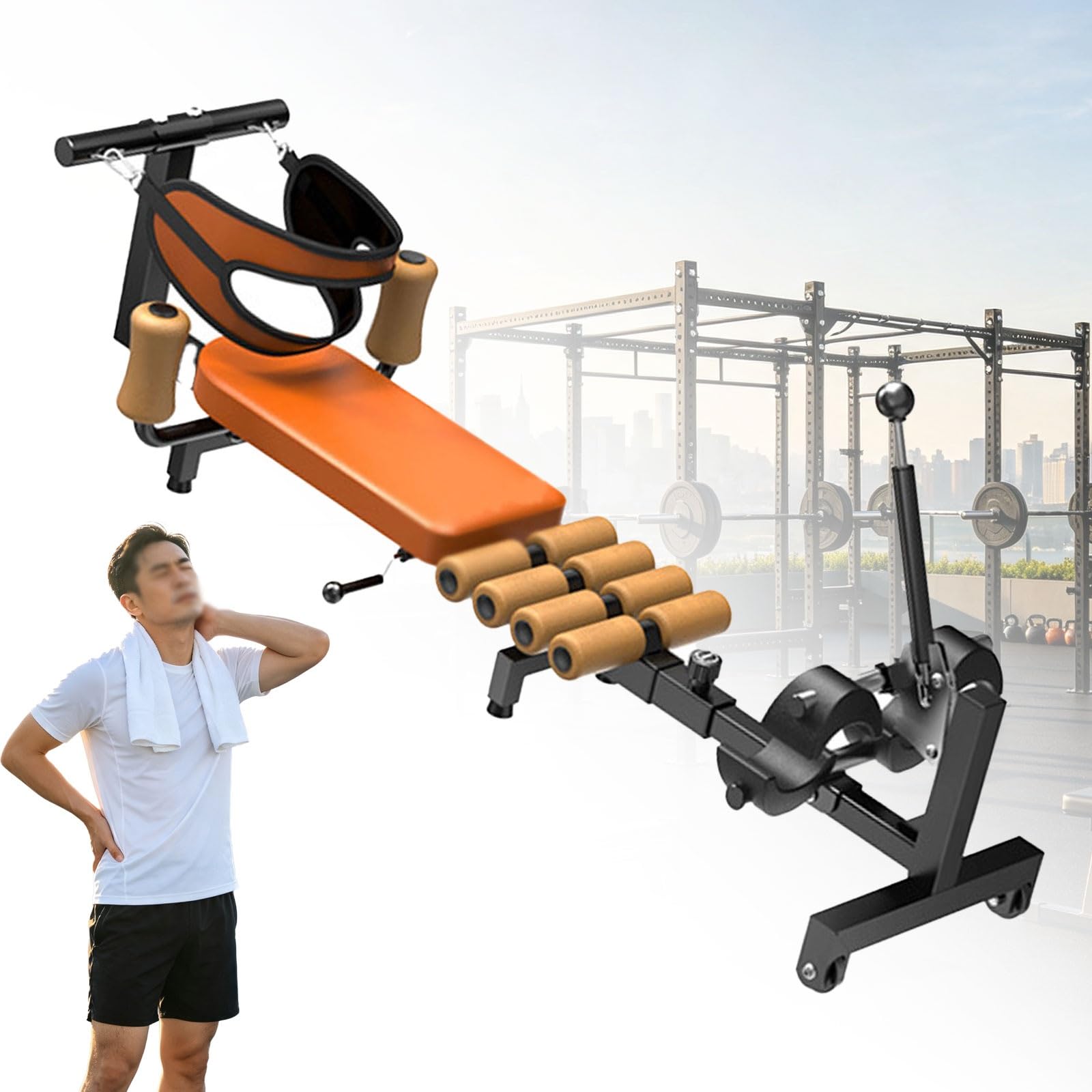 Lumbar Stretcher Decompression Table with Cervical Support
