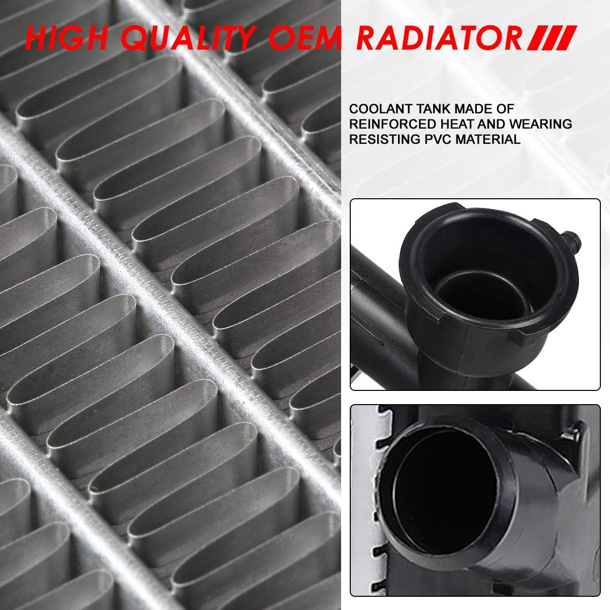 Auto Dynasty Radiator Compatible with 1999-2000 Jeep Grand Cherokee 4.7L AT, DPI 2263 Factory Style 1-Row Cooling Radiator, Aluminum Core