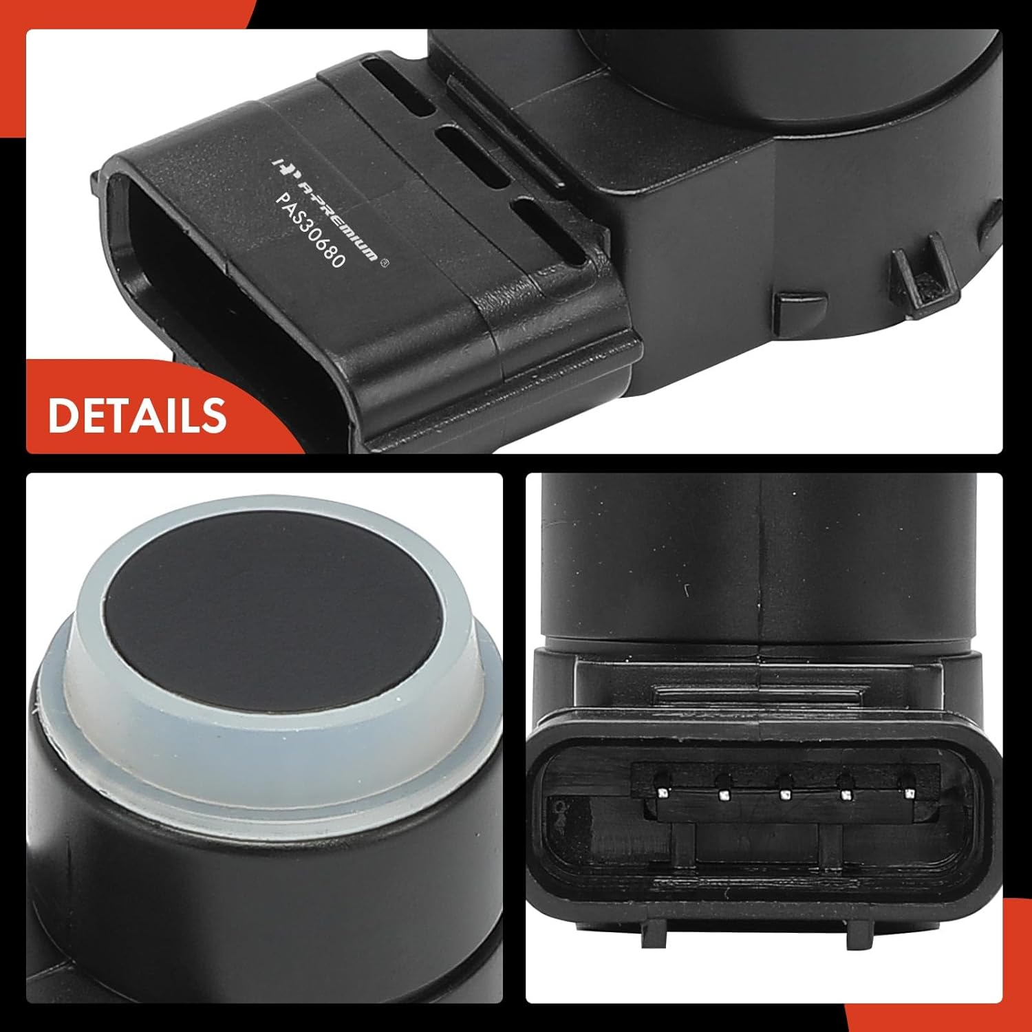 A-Premium 4-PC Rear Inner Reverse Backup Parking Assist Sensor Compatible with Select Honda Models - Accord 2018 2019 2020, Replace# 39680TV0E11, 39680T0AR12ZZ