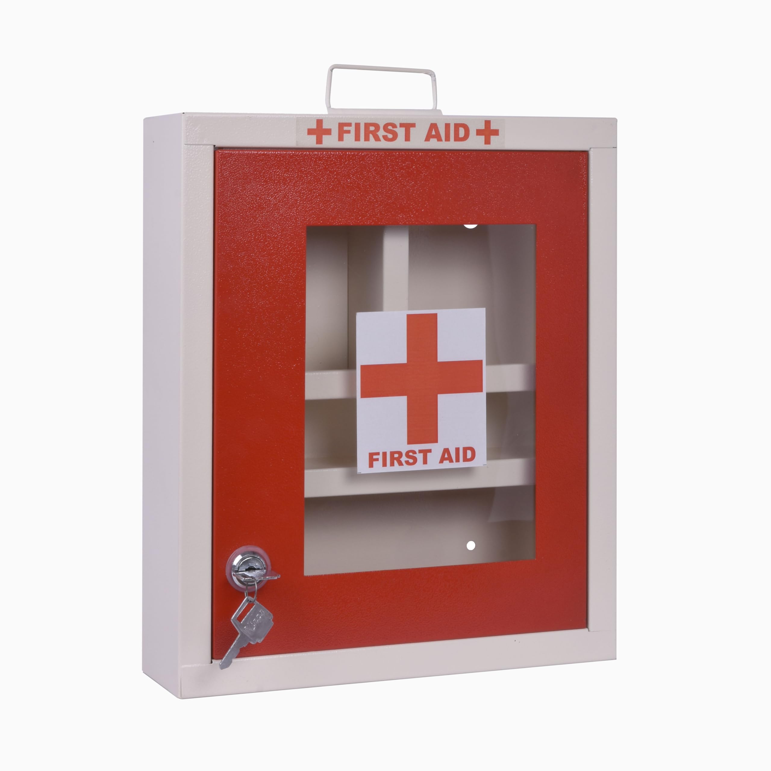 Planet Metal First Aid Box for Home with Multi Compartment Emergency First Aid Box/Wall Mounted Medical Box/Medicine Box/School/Office/Medicine Organizer Box with Lock and Keys - (Red & Grey) (B0D37ZGQ3Q) Amazon Price History, Amazon Price Tracker