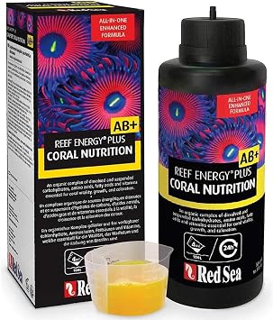 Red Sea Reef Energy Plus 1000ml AB+ All in One Coral Food for Saltwater Aquarium Marine Reef Tanks | Food for Soft, LPS, SPS, and Non-Photosynthetic Corals
