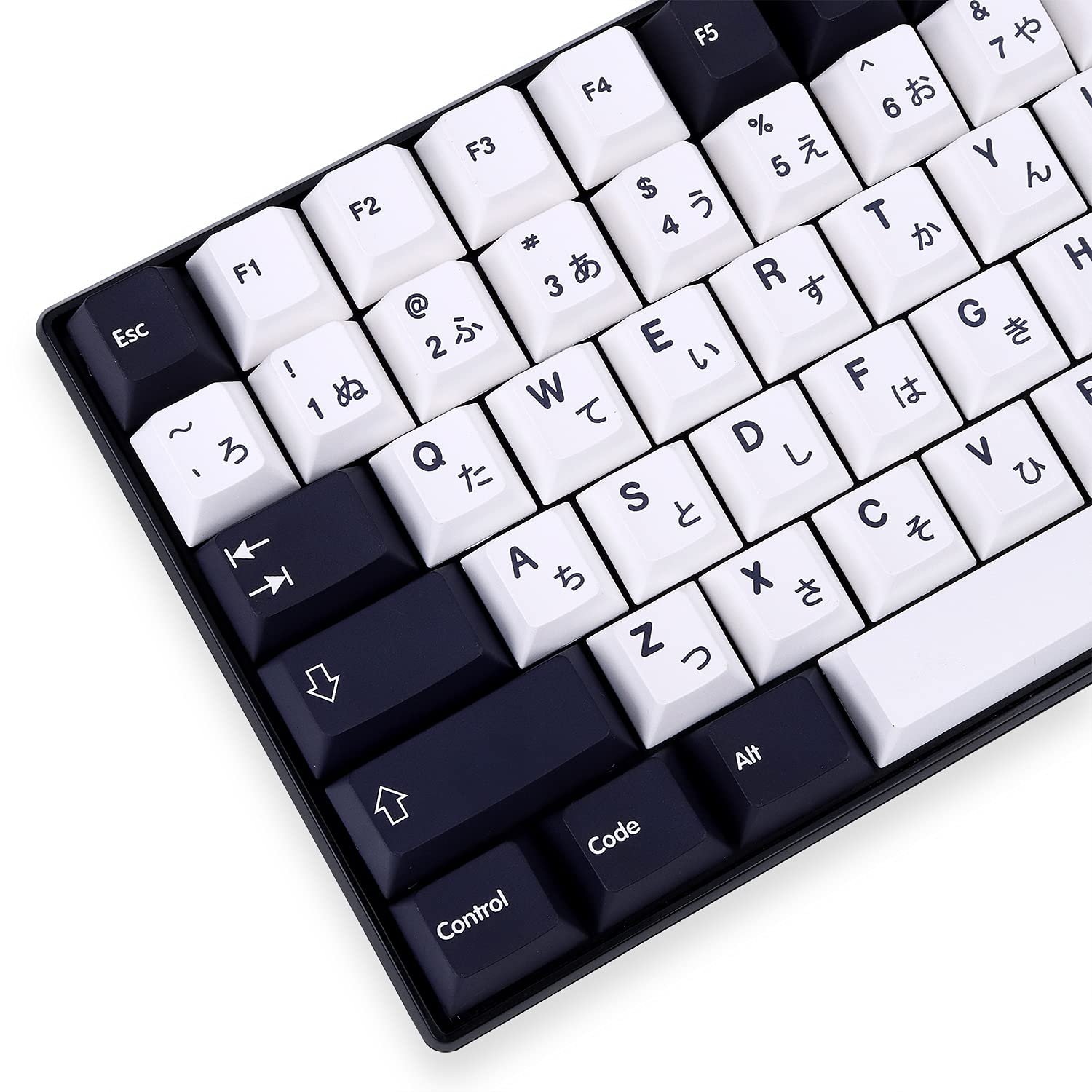 Keycaps 138 Keys Japanese Minimalist Black White PBT Cherry Profile for
