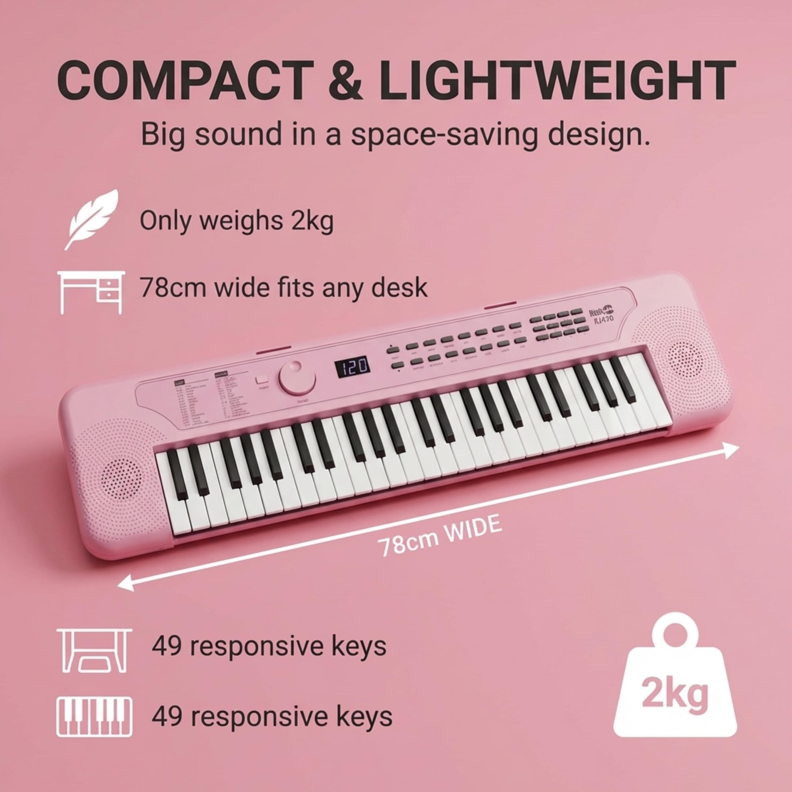 Amazon.com: RockJam 49 Key Keyboard Piano, Portable Electronic