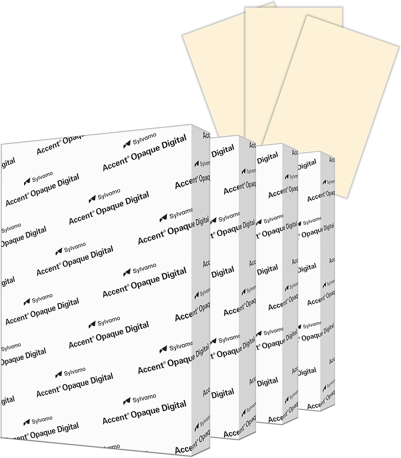Accent Opaque Cream Printer Paper, 12” x 18” 24lb Bond/60lb Text Copy Paper 2,000