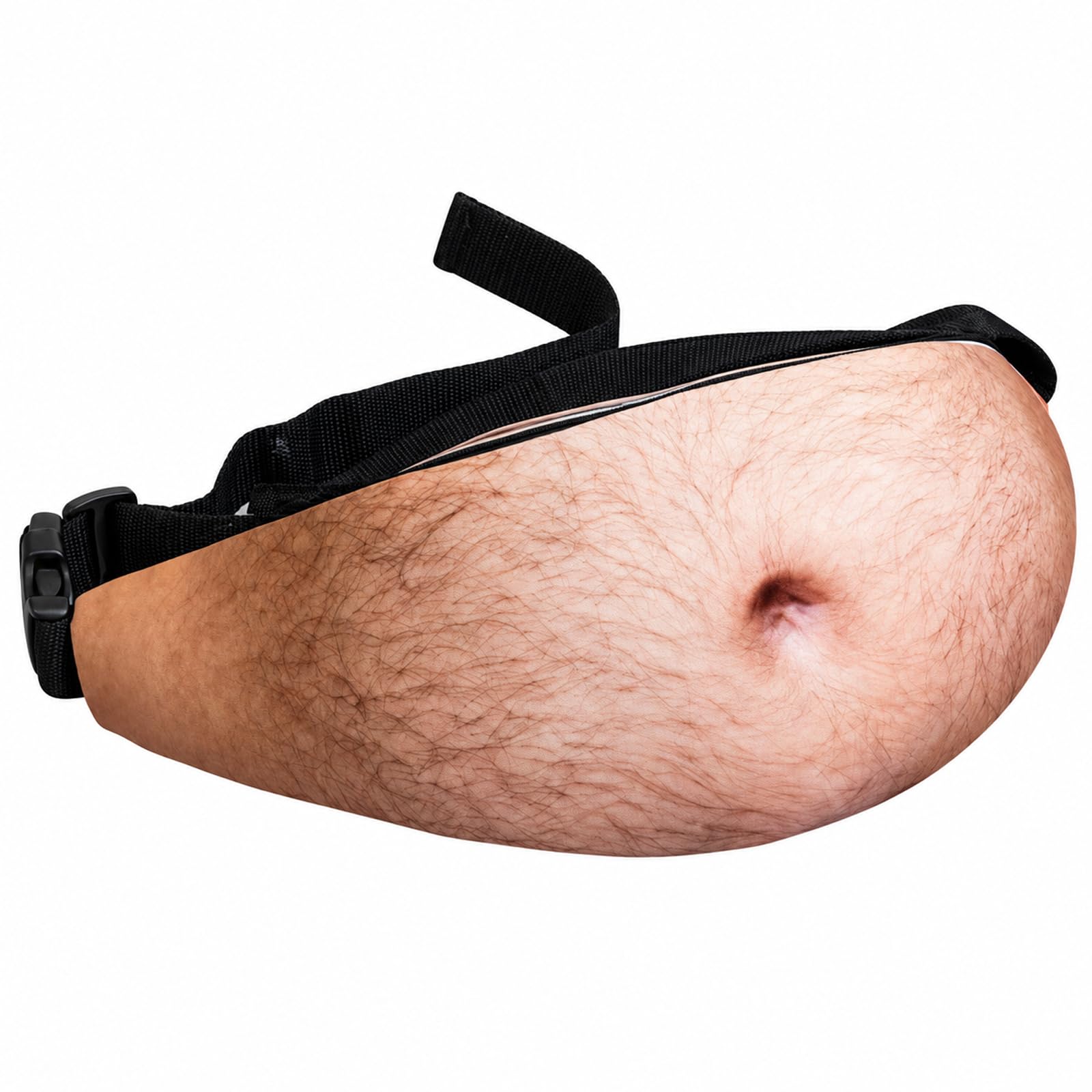 Novelty Belly Waist Bag for Men, Cute Realistic Prop Waist Pouch Purse，#C