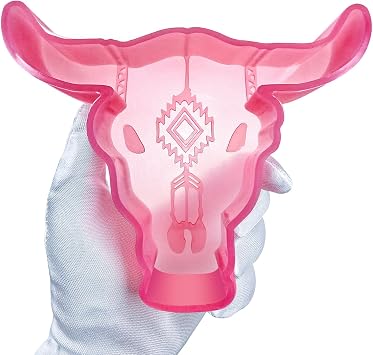 MUBYOK Bull Skull Large Silicone Freshie Mold for Aroma Beads Supplies | Flexible, heat-resistant silicone for easy release and crisp details, ideal for DIY car freshies, gifts & craft fairs.
