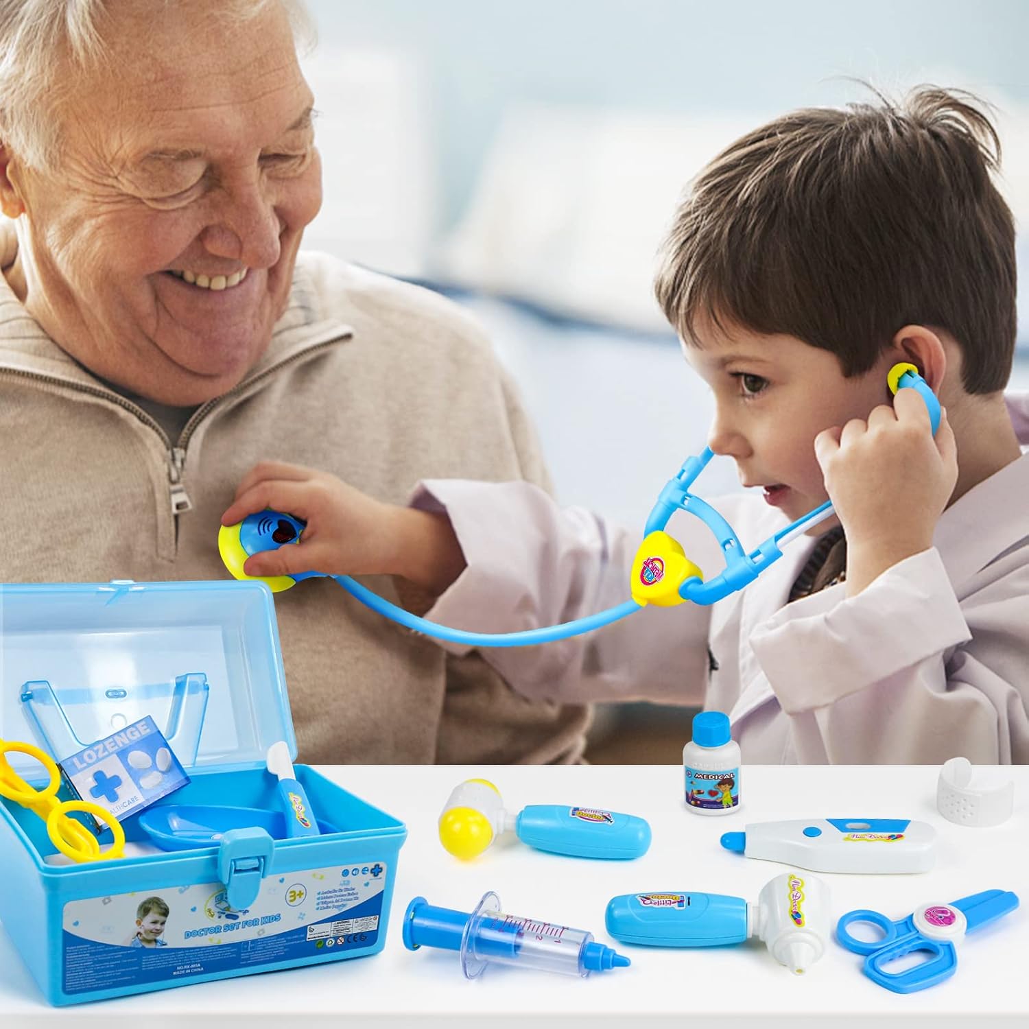 Doctor Kit for Kids Toys Toddler Girls Boys for 3 4 5 Year Old Pretend Play Dress Up Educational Doctor Set Costume Stethoscope Medical Kit Role Play Birthday Gifts for 2 3 4 5 6 : Toys & Games