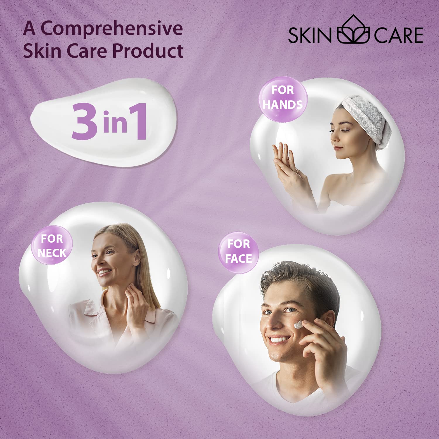 Skin Care Collagen 3-in-1 Moisturizer Face, Neck & Décolleté Cream, Treatment for Crepey Skin Wrinkles and Sagging - Image 3
