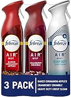 Febreze Air Effects Holiday Air Freshener Spray 3-Pack: Apple Cider, Cranberry Tart, Fresh Baked Vanilla - Odor-Fighting Room Spray, 8.8oz Each
