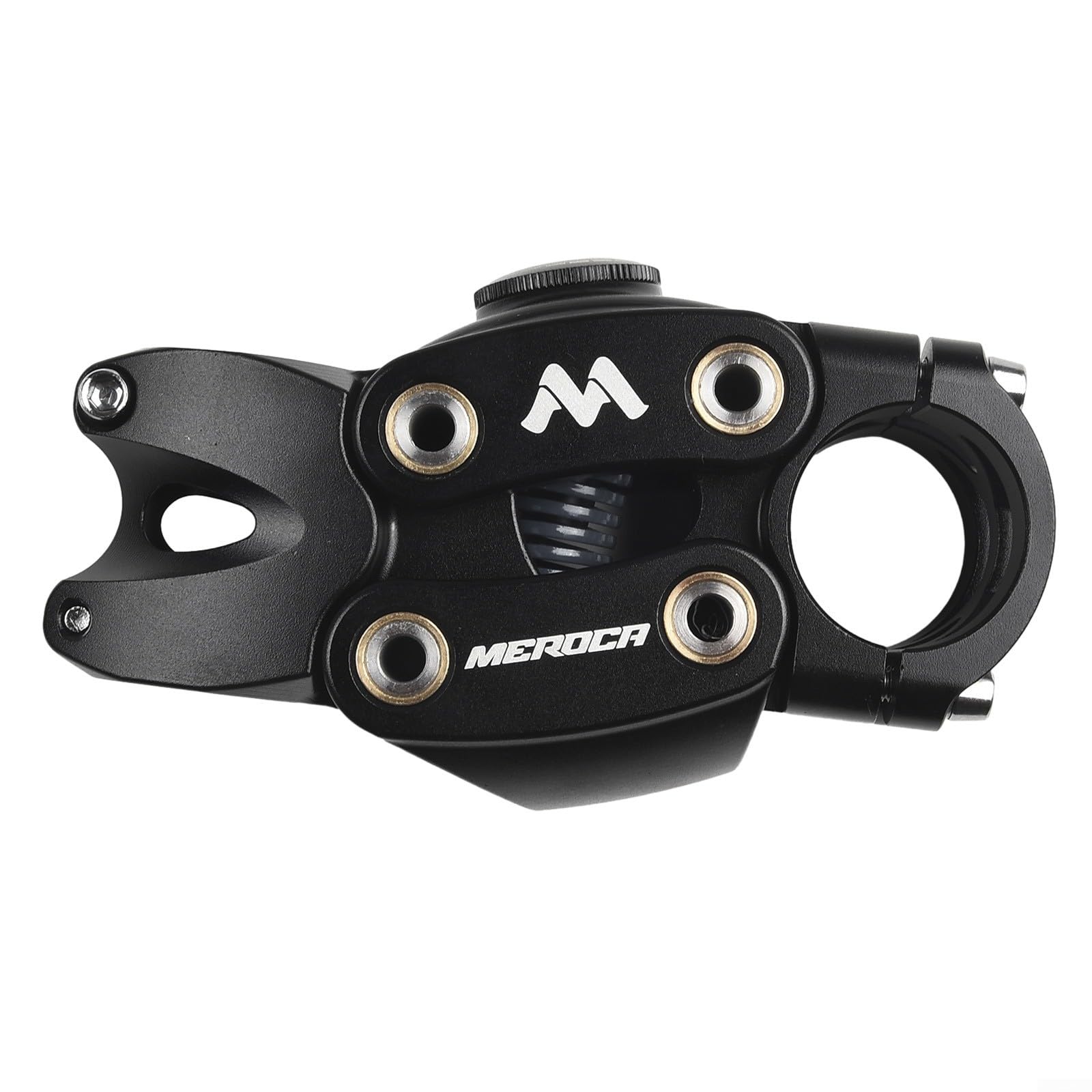 Potence de suspension réglable à 7° - 90 mm - Pour vélo électrique - En alliage d'aluminium - Absorption des chocs - Potence de guidon avec 4 ressorts